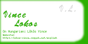 vince lokos business card